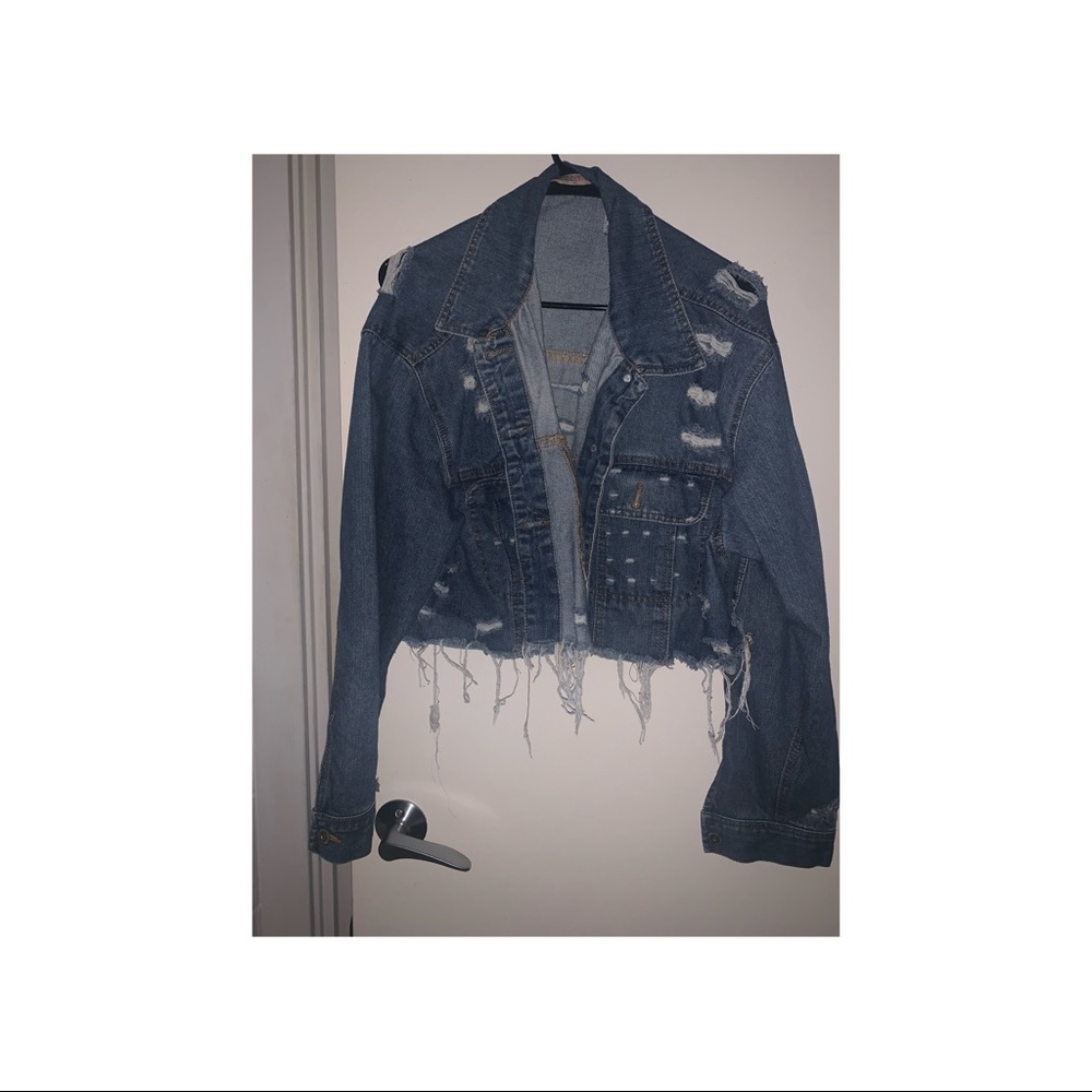 Cropped Rip Jean Jacket - Picture 2 of 5